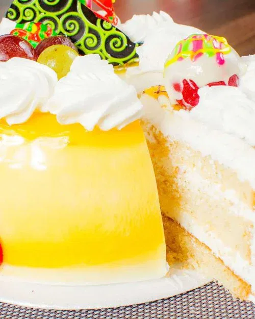 Torta fría de durazno (1/2 Libra)