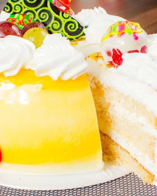 Torta fría de durazno (1/2 Libra)